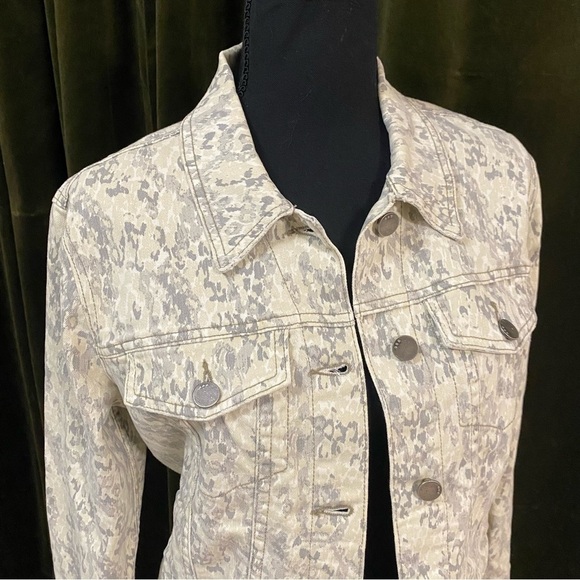 Free People Jacket Women’s Size Small Petite Animal Print Jean Jacket - Picture 4 of 16